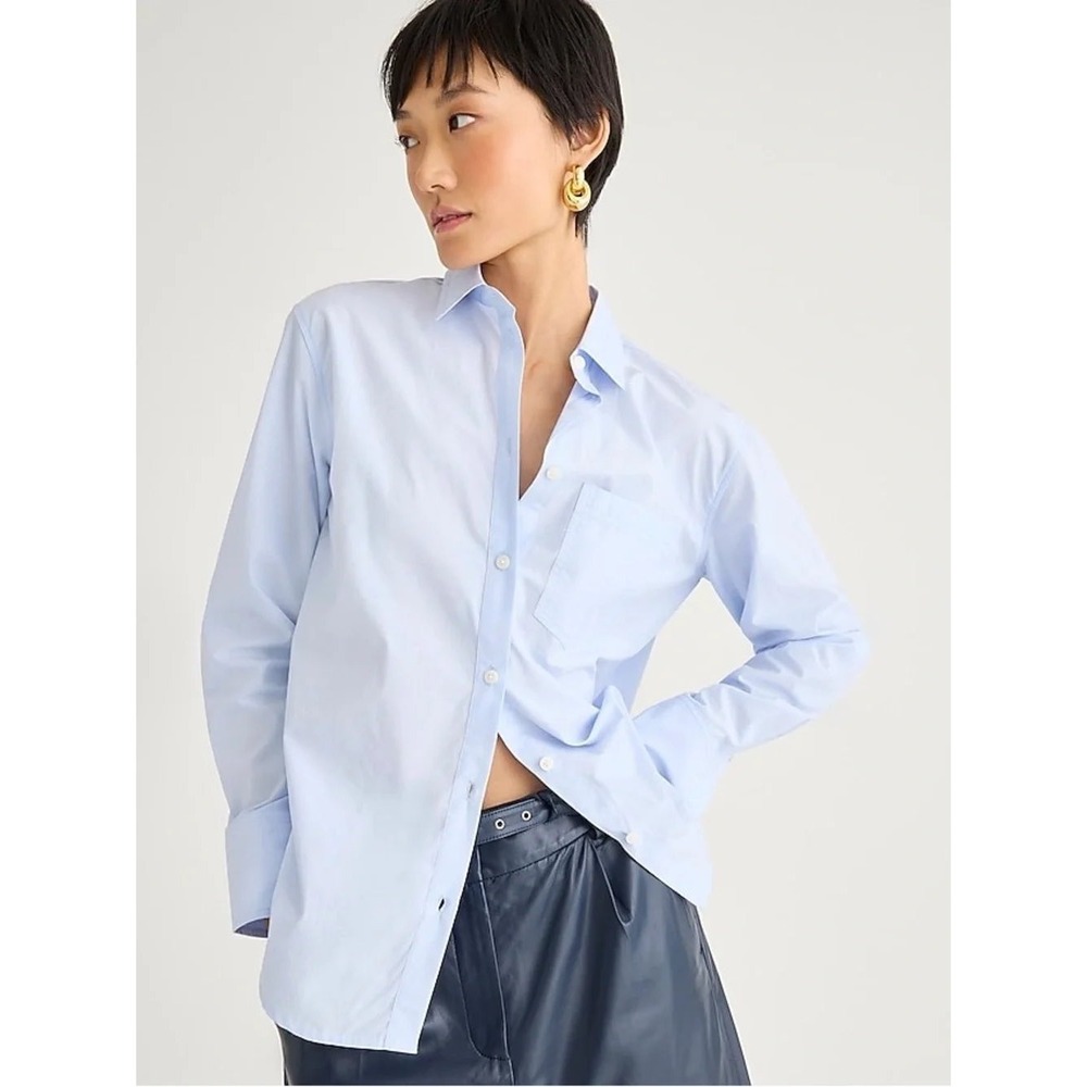 J.Crew Garcon Classic Fit Regenerative Cotton Shirt Blue BY715 Womens 20